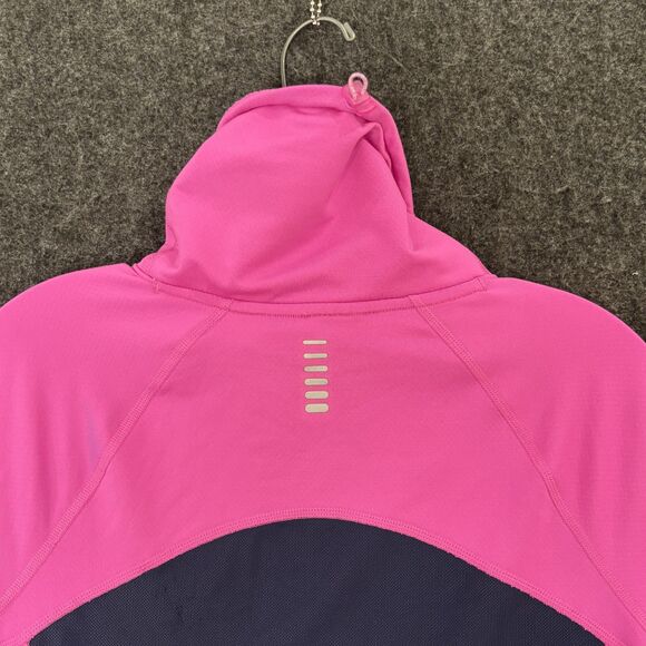 Under Armour Pullover Women's Medium Pink Cowl ColdGear Run Fitted Thumb Holes - Picture 5 of 9